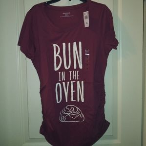 Motherhood Maternity "Bun in the Oven" shirt NWT